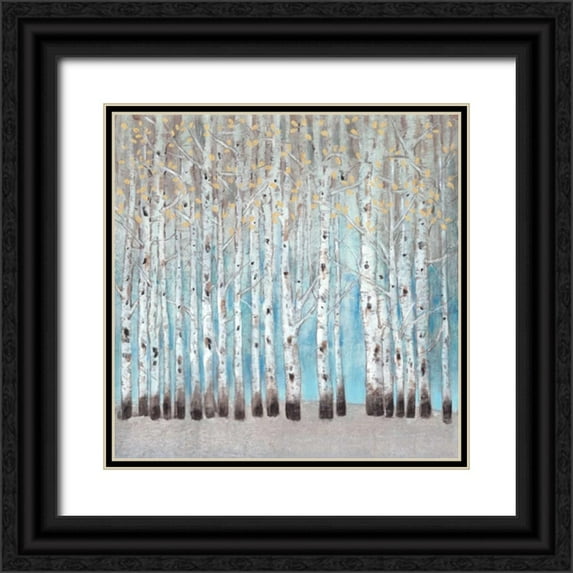 OToole, Tim 20x20 Black Ornate Wood Framed with Double Matting Museum Art Print Titled - Into the Forest I