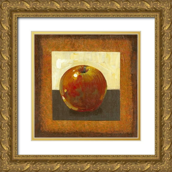 OToole, Tim 20x20 Gold Ornate Wood Framed with Double Matting Museum Art Print Titled - Gilded Fruit II