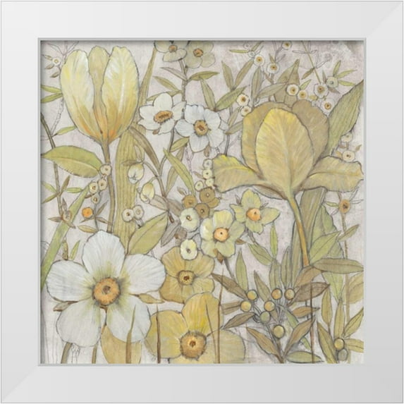 OToole, Tim 20x20 White Modern Wood Framed Museum Art Print Titled - Mix Floral II