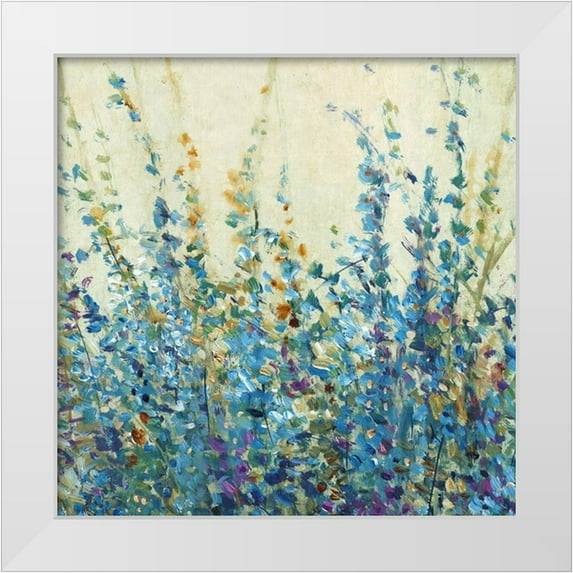 OToole, Tim 20x20 White Modern Wood Framed Museum Art Print Titled - Shades of Blue II