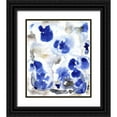 thumbnail image 1 of OToole, Tim 20x23 Black Ornate Wood Framed with Double Matting Museum Art Print Titled - Blue Pansies I, 1 of 4