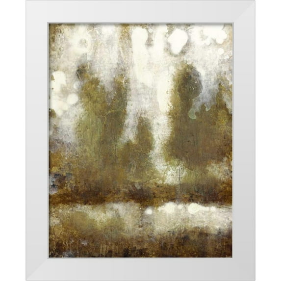 OToole, Tim 20x24 White Modern Wood Framed Museum Art Print Titled - Gilded Tree Silhouette I