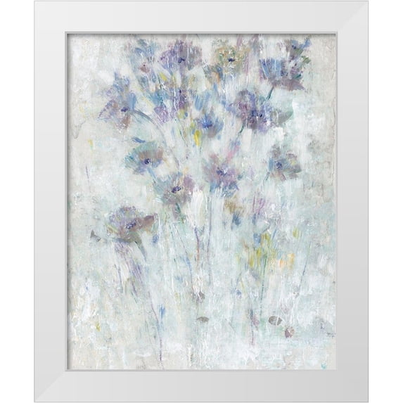 OToole, Tim 20x24 White Modern Wood Framed Museum Art Print Titled - Lavender Floral Fresco II