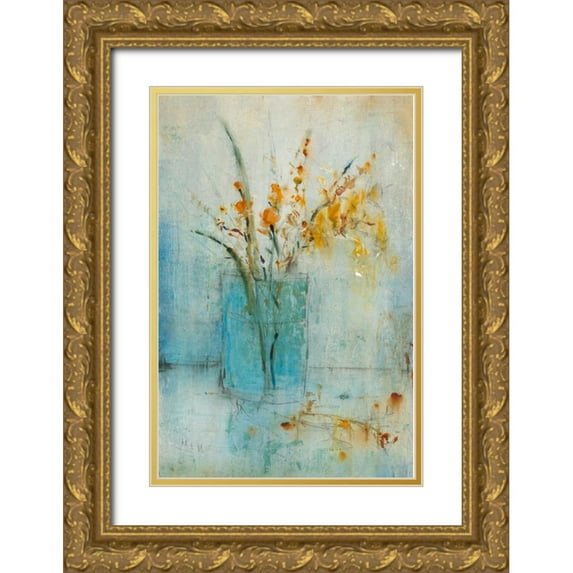 OToole, Tim 23x32 Gold Ornate Wood Framed with Double Matting Museum Art Print Titled - Blue Container II