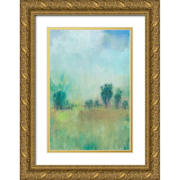 OToole, Tim 23x32 Gold Ornate Wood Framed with Double Matting Museum Art Print Titled - Serene Spring II