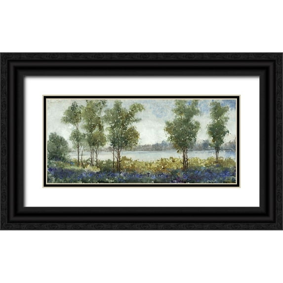 OToole, Tim 24x13 Black Ornate Wood Framed with Double Matting Museum Art Print Titled - Country Retreat I