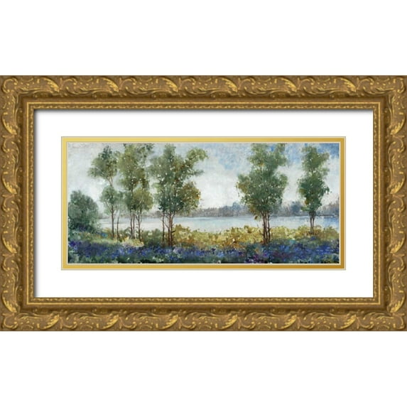 OToole, Tim 24x13 Gold Ornate Wood Framed with Double Matting Museum Art Print Titled - Country Retreat I
