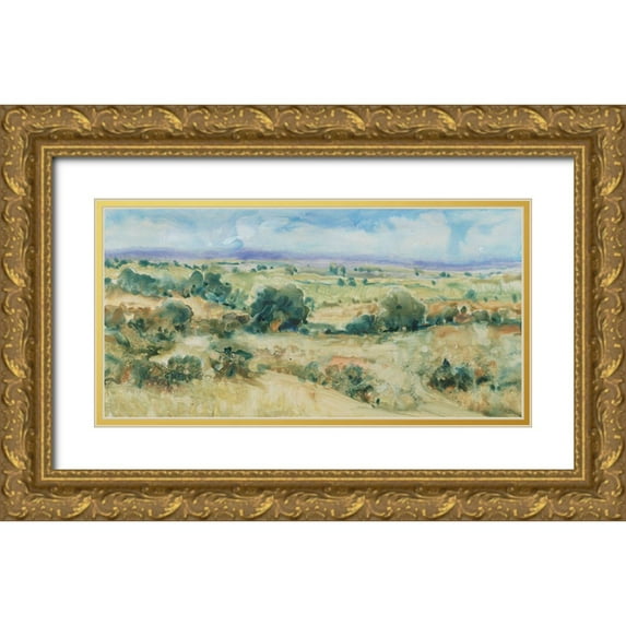 OToole, Tim 24x14 Gold Ornate Wood Framed with Double Matting Museum Art Print Titled - Soft Lavender Sky II