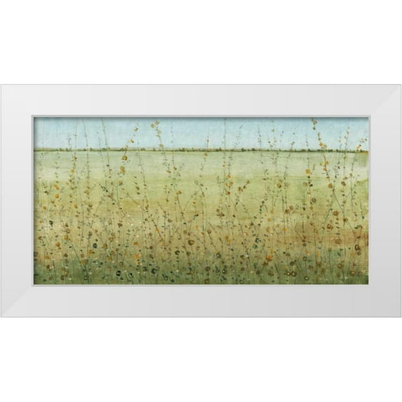 OToole, Tim 24x14 White Modern Wood Framed Museum Art Print Titled - Edge of the Field II