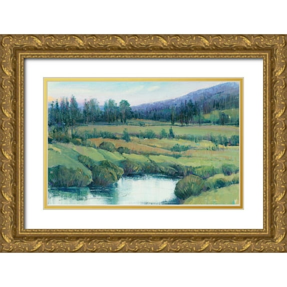 OToole, Tim 24x17 Gold Ornate Wood Framed with Double Matting Museum Art Print Titled - Mountain Retreat I