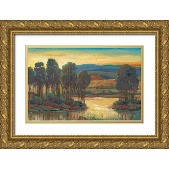 OToole, Tim 24x17 Gold Ornate Wood Framed with Double Matting Museum Art Print Titled - Open Inlet I
