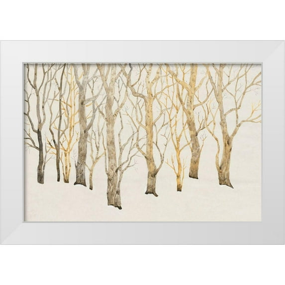 OToole, Tim 24x17 White Modern Wood Framed Museum Art Print Titled - Bare Trees I