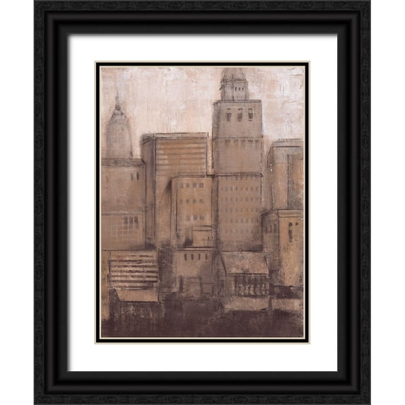 OToole, Tim 25x32 Black Ornate Wood Framed with Double Matting Museum Art Print Titled - Steel Sculptures II