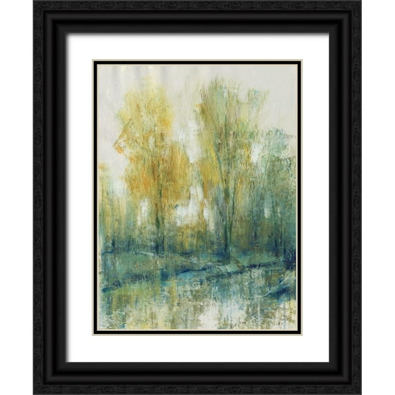 OToole, Tim 25x32 Black Ornate Wood Framed with Double Matting Museum Art Print Titled - Tree Glow I