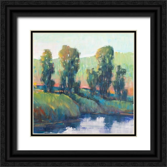 OToole, Tim 26x26 Black Ornate Wood Framed with Double Matting Museum Art Print Titled - Morning Lightscape I