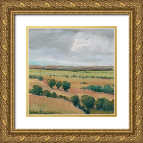 OToole, Tim 26x26 Gold Ornate Wood Framed with Double Matting Museum Art Print Titled - Brooding Storm I