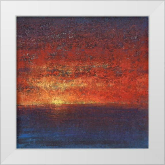 OToole, Tim 26x26 White Modern Wood Framed Museum Art Print Titled - Fiery Sky I