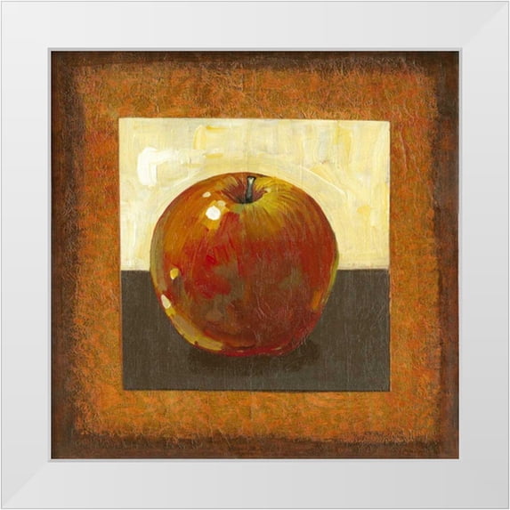 OToole, Tim 26x26 White Modern Wood Framed Museum Art Print Titled - Gilded Fruit II