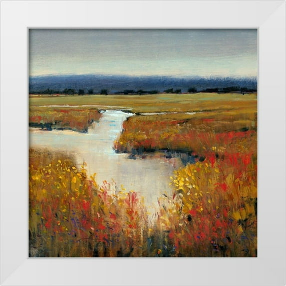 OToole, Tim 26x26 White Modern Wood Framed Museum Art Print Titled - Marsh Land I