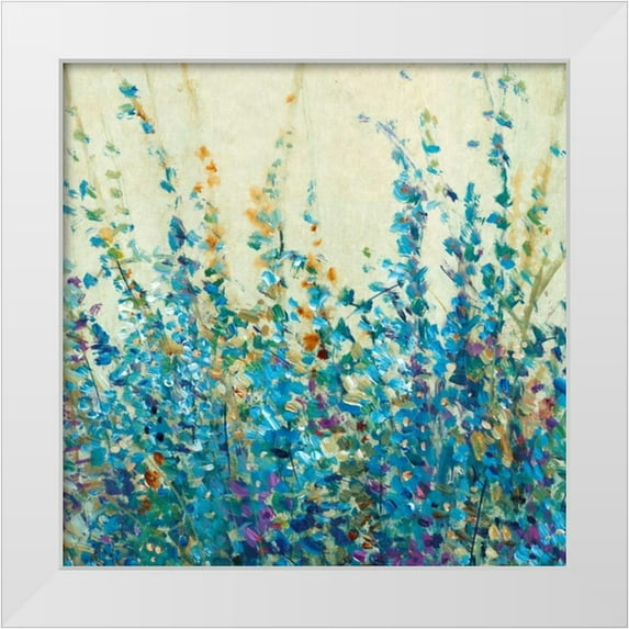 OToole, Tim 26x26 White Modern Wood Framed Museum Art Print Titled - Shades of Blue II