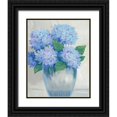 thumbnail image 1 of OToole, Tim 26x32 Black Ornate Wood Framed with Double Matting Museum Art Print Titled - Blue Hydrangeas in Vase II, 1 of 4