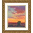 thumbnail image 1 of OToole, Tim 26x32 Gold Ornate Wood Framed with Double Matting Museum Art Print Titled - Fire in the Sky I, 1 of 4