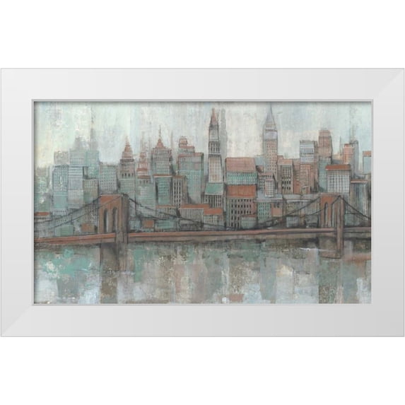 OToole, Tim 32x21 White Modern Wood Framed Museum Art Print Titled - City Center II