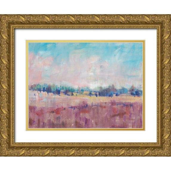 OToole, Tim 32x25 Gold Ornate Wood Framed with Double Matting Museum Art Print Titled - Indigo Gathering II