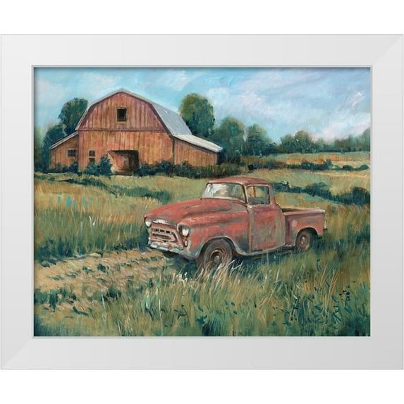 OToole, Tim 32x26 White Modern Wood Framed Museum Art Print Titled - Rusting Away I