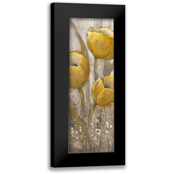 OToole, Tim 7x14 Black Modern Framed Museum Art Print Titled - Ochre Tulips II