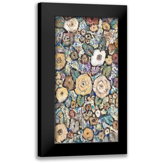 OToole, Tim 9x14 Black Modern Framed Museum Art Print Titled - Decorative Flowers II