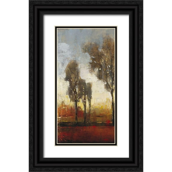 OToole, Tim 9x14 Black Ornate Wood Framed with Double Matting Museum Art Print Titled - Tall Trees I