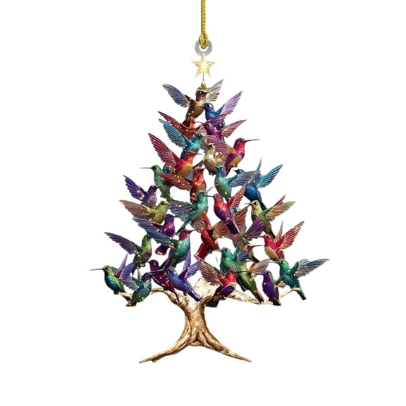 OUAGNB Christmas Clearance! Shaped Christmas Tree Ornament Colorful 3D Bird Decorative Hanging Ornament Creative Festive Home Christmas Tree Decoration