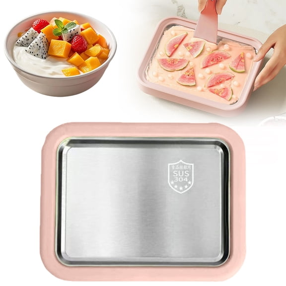 OUAGNB Clearance At Home Rolled Ice Maker Kit Rolled Ice Tray Instant Ice Maker With 2 Scrapers DIY Homemade Ice Tray Yogurt Sorbet