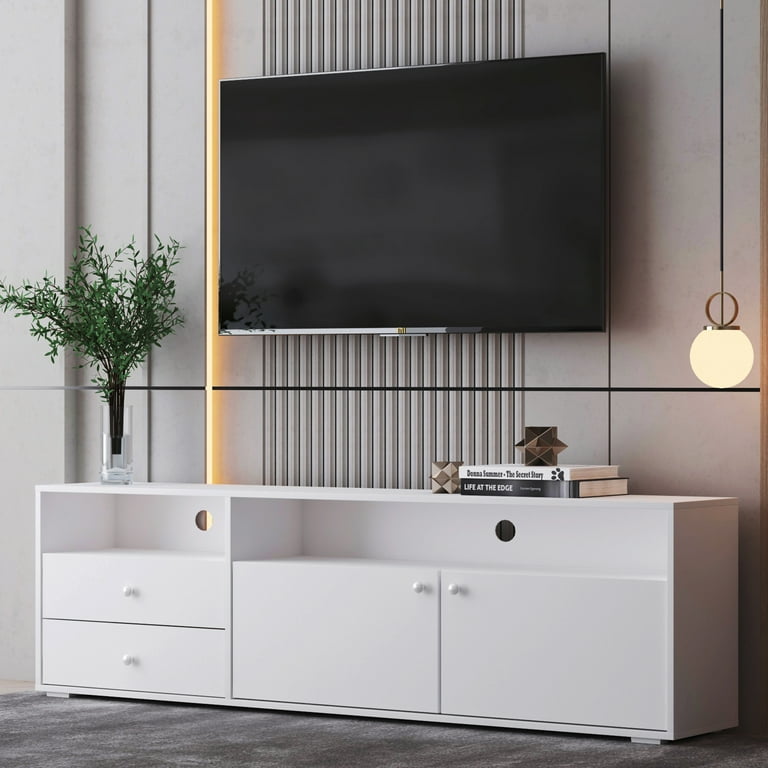 OUBAYAJIA Modern TV Stand for 65 Inch TV, TV Media Console