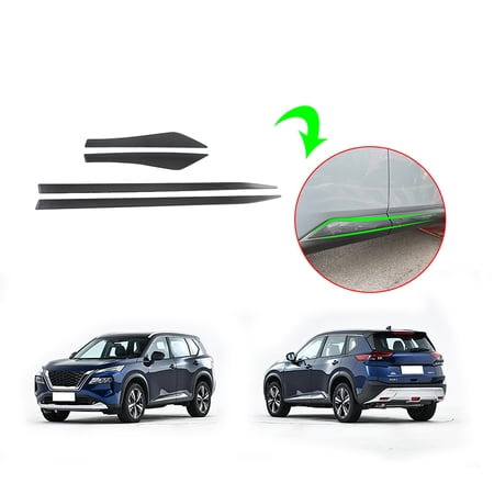 OUBOLUN ABS Imitate Carbon Fiber 4Pcs/Set Door Side Molding Trims Streamer For Nissan Rogue X-Trail X Trail T33 2021 2022