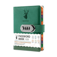 thumbnail image 1 of OUCLEYE B6 Password Book with Combination Lock, PU Leather Password Keeper Organizer, A-Z Alphabetical Index Website Address Login Notebook, Telephone Number Record Journal for Home Office Use, 1 of 11