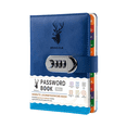 thumbnail image 1 of OUCLEYE B6 Password Book with Combination Lock, PU Leather Password Keeper Organizer, A-Z Alphabetical Index Website Address Login Notebook, Telephone Number Record Journal for Home Office Use, 1 of 11