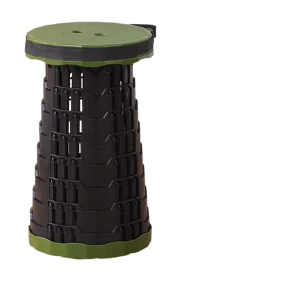 OUCLEYE Ultra-Lightweight Portable Telescoping Folding Stool, Height-Adjustable, Ideal for Outdoor Camping and Fishing