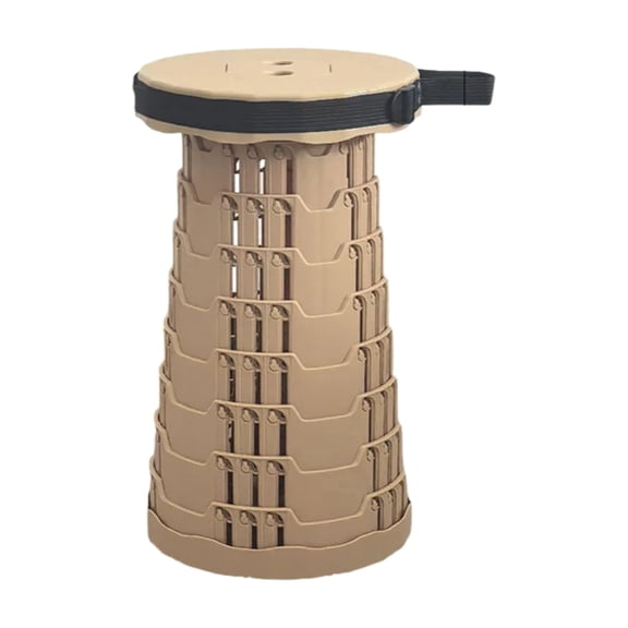 OUCLEYE Ultra-Lightweight Portable Telescoping Folding Stool, Height-Adjustable, Ideal for Outdoor Camping and Fishing