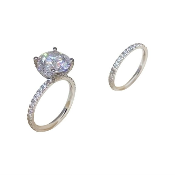 OUEPLLOZ Clearance Gold Birthstone Rings For Women Non Tarnish Trendy Stackable Gold Rings Gold Jewelry For Women Gift Initial Ring(Silver,8)