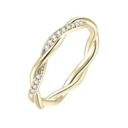 OUEPLLOZ Clearance Silver Birthstone Rings For Women Diamond Cubic Zirconia Ring Promise Rings For Couples Mothers Birthday Gift For Mom Dainty(Gold,9)