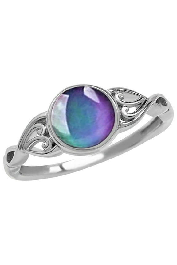 Clearance Silver Birthstone Rings For Women Non Tarnish Trendy Stackable Gold Rings Ring For Mothers Daughter Bridesmaid Gifts Jewelry(Silver,10)