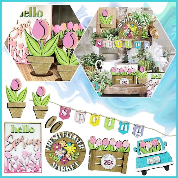 OUEYXIO Home Furnishings Signs Graduation Farm Tray Mini Style Summer Lemon Rustic Wooden Decor Tiered Tiered Decorations Tray Desktop Ornament, Clearance sale! (As Show)