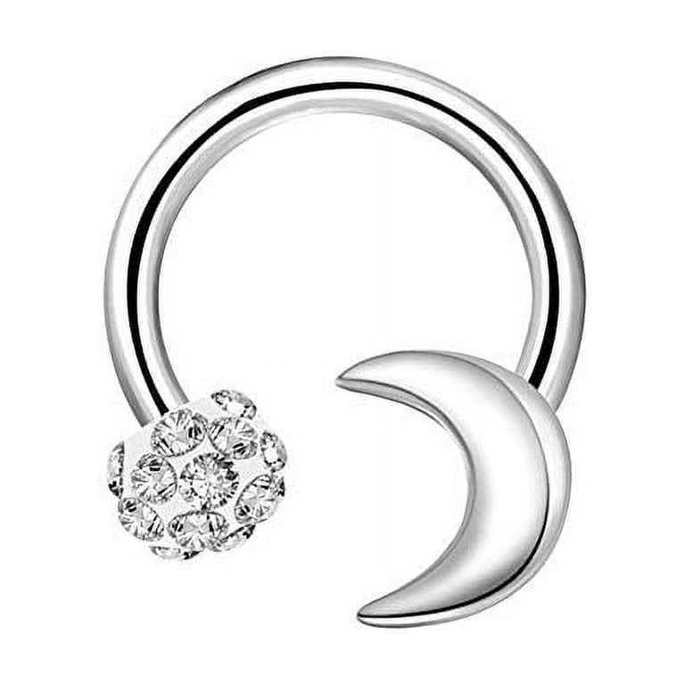 16ga Surgical Steel with All CZ Ball Horseshoe Cartilage Ring 16ga Surgical Steel with All CZ Ball Horseshoe Cartilage Ring
