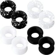 OUFER 8PCS Silicone Ear Gauges Flexible Ear Tunnels Plugs Stretchers Expander Double Flared Flesh Ear Piercing Jewelry for Women Men8mm
