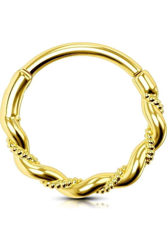 Gold Septum Piercing Jewellery 316L Stainless Steel Daith Earring Hoop Nose Ring 16G  Helix Earring 12MM