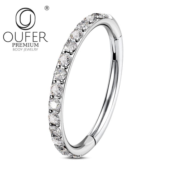 OUFER Mini Huggie Hoop Earrings Hypoallergenic Titanium Cubic Zirconia Cartilage Earrings for Women