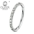 thumbnail image 1 of OUFER Mini Huggie Hoop Earrings Hypoallergenic Titanium Cubic Zirconia Cartilage Earrings for Women, 1 of 9