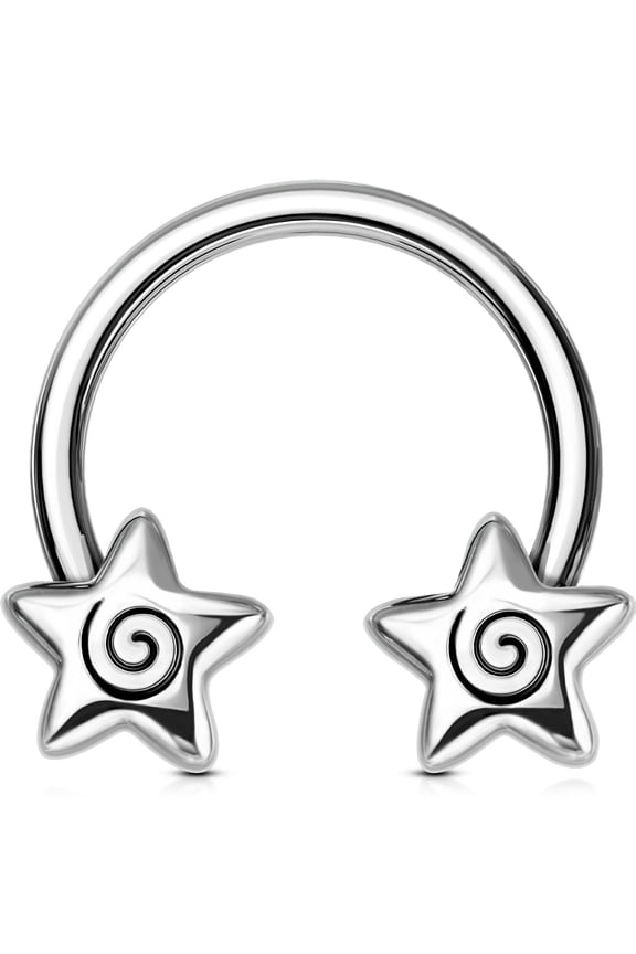 Septum Rings 16g Septum Jewelry Star Daith Earrings Gothic Tragus Helix Piercing Jewelry for Women Men
